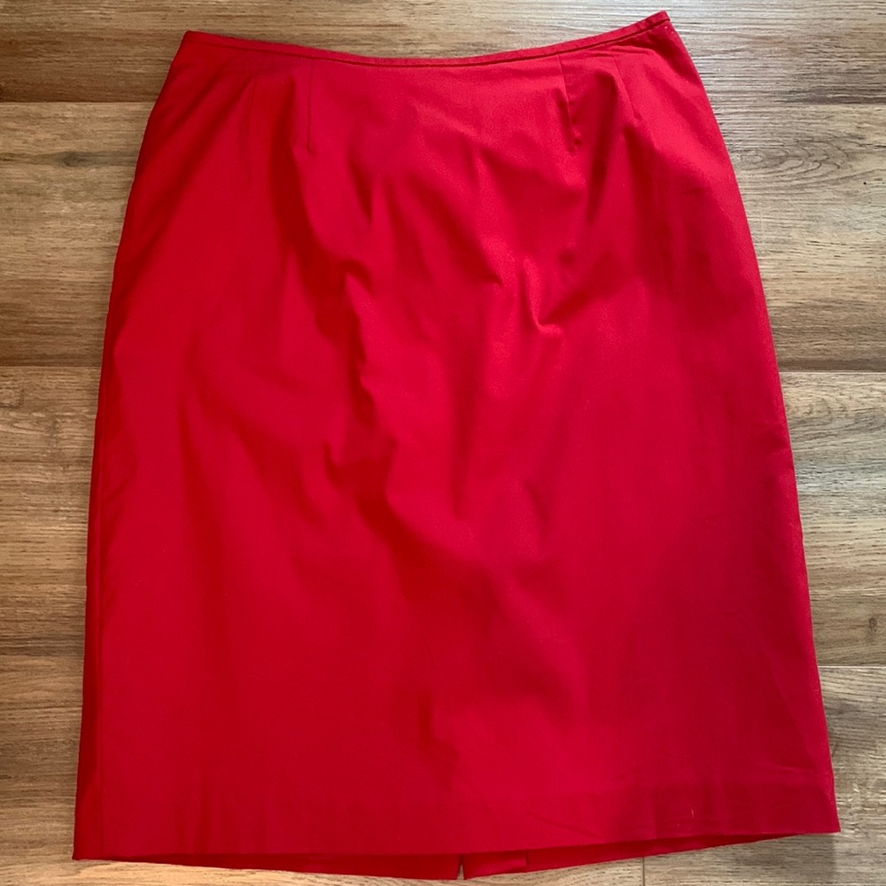 Kasper A-line career skirt red lined Size 14
